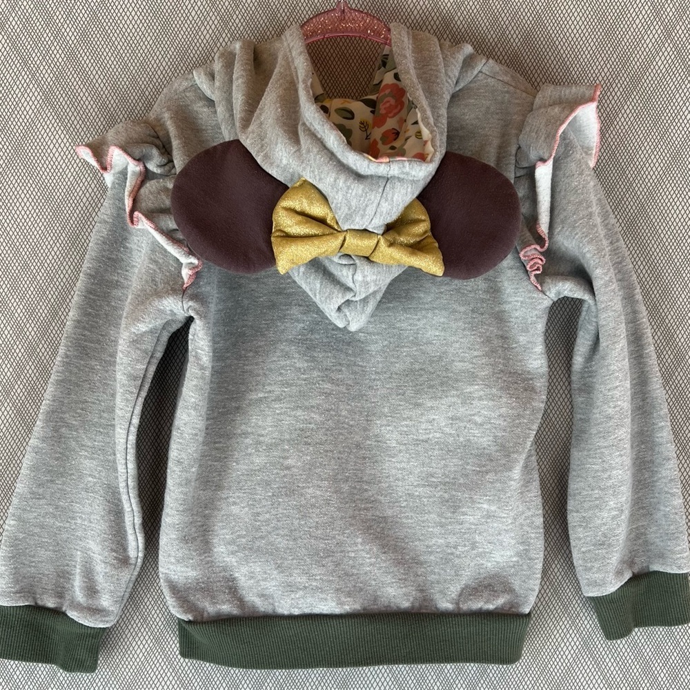 Disney Minnie Mouse - Gold bow Ear Minnie Hoodie (Size 5) - Picture 4 of 6